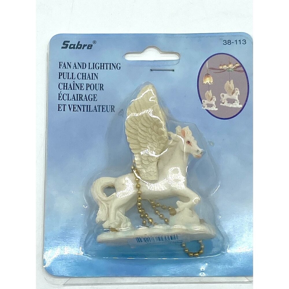 Vintage Sabre Resin Ceiling Fan & Lighting Pull Chain Pegasus Horse